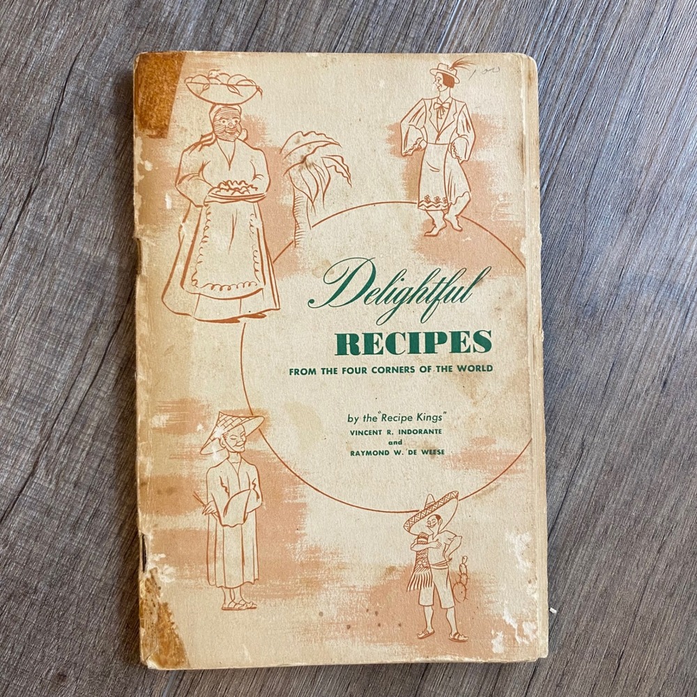 Vintage Delightful Recipes Four Corners of the World Cookbook Recipe Kings VTG‎